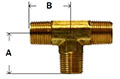 Brass Forged All Male Tee Diagram